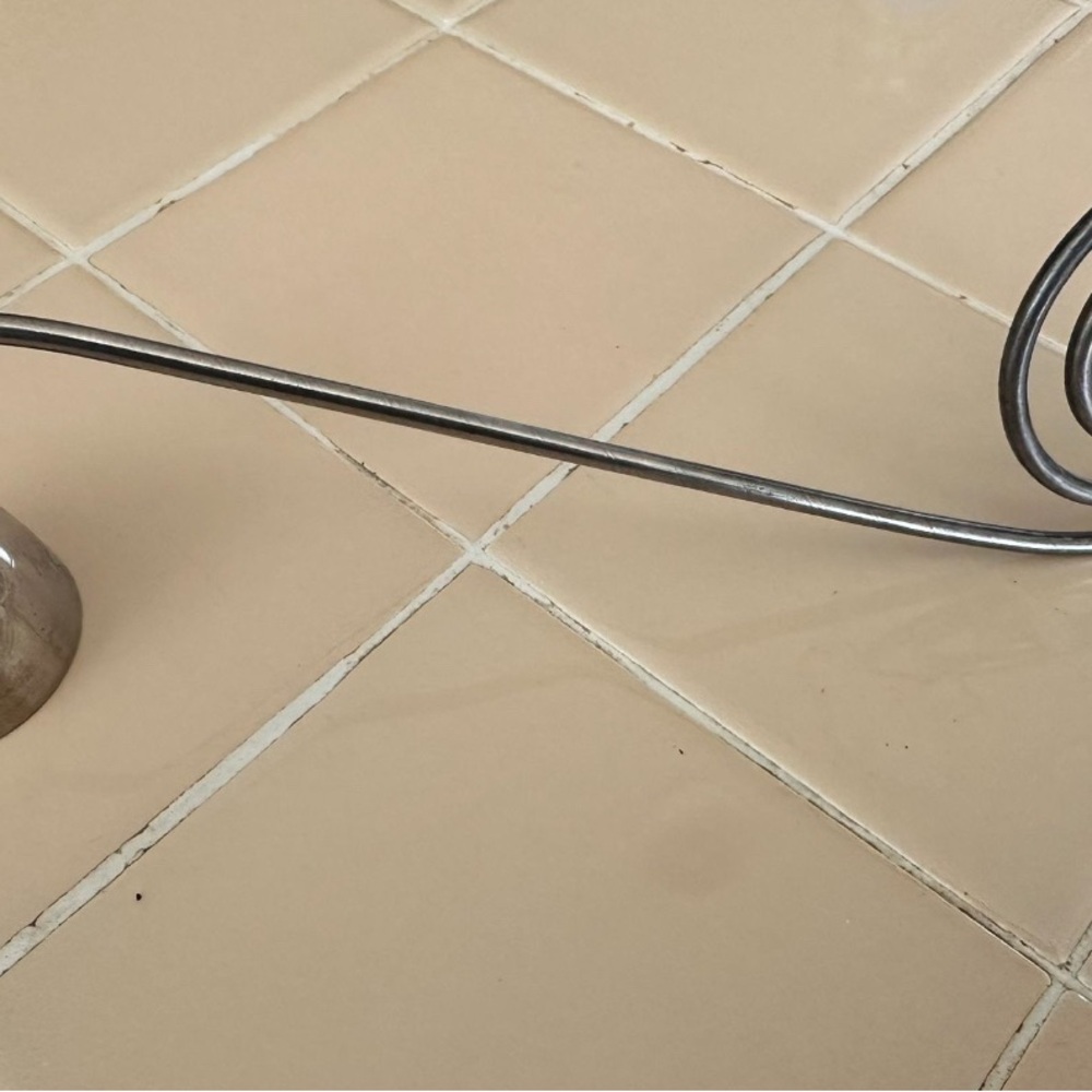 Vintage silver plate coiled large candle Snuffer